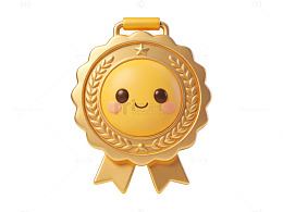 可爱金色奖牌图标48
