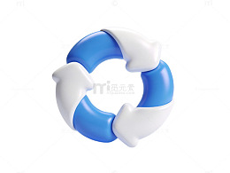 蓝白循环箭头图标79