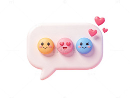 可爱表情气泡设计25