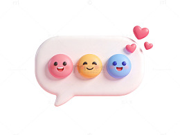 可爱表情气泡设计64