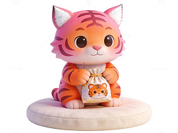 可爱卡通老虎抱袋99