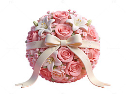 粉色玫瑰花球93