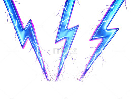 蓝紫闪电光效50