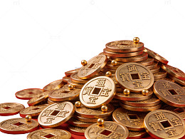金色古币堆叠背景65