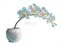 水晶兰花摆件16