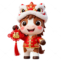 卡通牛年喜庆吉祥物设计