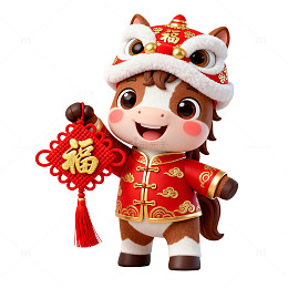 卡通牛年新年祝福动画角色