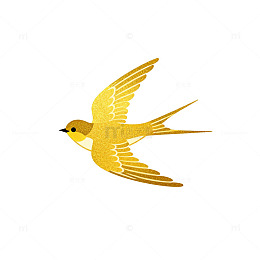 金色燕子卡通图案