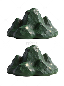 绿色岩石山景素材66