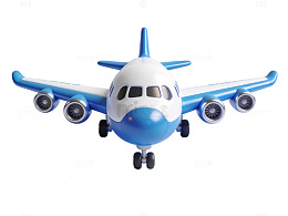 蓝白卡通飞机22