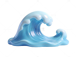 蓝色海浪雕塑87