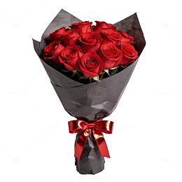 红玫瑰鲜花束包装设计