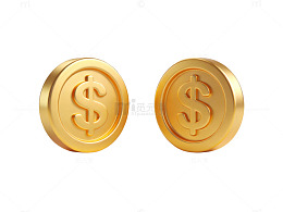 金色美元符号金币37