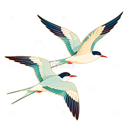 AI生成飞翔燕子插画