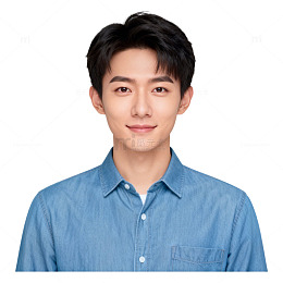 青春时尚男性肖像照