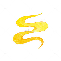 抽象火焰黄色线条艺术图案