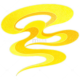 金黄色抽象流动图案设计素材