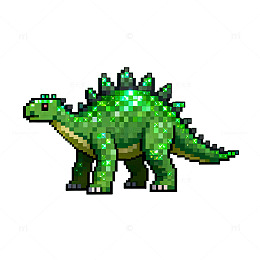 像素风恐龙游戏角色设计素材