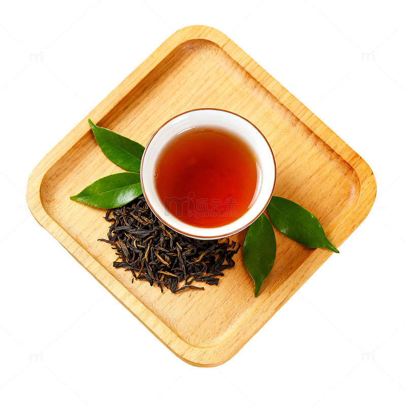 木托盘红茶静物摄影