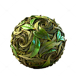 3D立体植物球形装饰设计