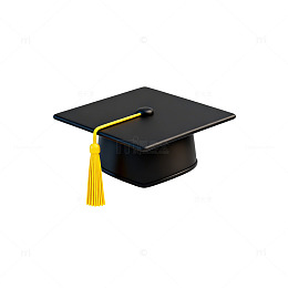 简约学士帽矢量素材