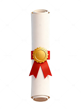 荣誉卷轴金色奖章
