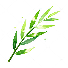 AI生成绿叶插画