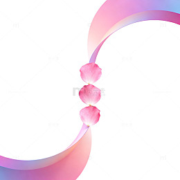 简约花瓣曲线艺术背景图