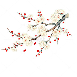 AI绘制的梅花图