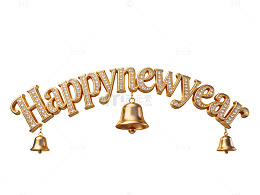 金色新年祝福字样13