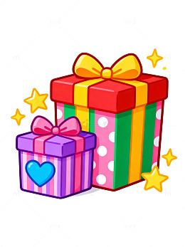 卡通礼盒与星星41