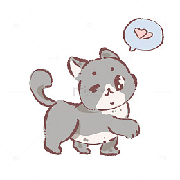 可爱小动物卡通形象插画