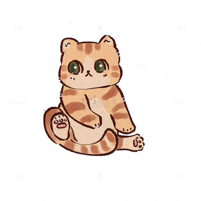 卡通可爱小猫咪插画