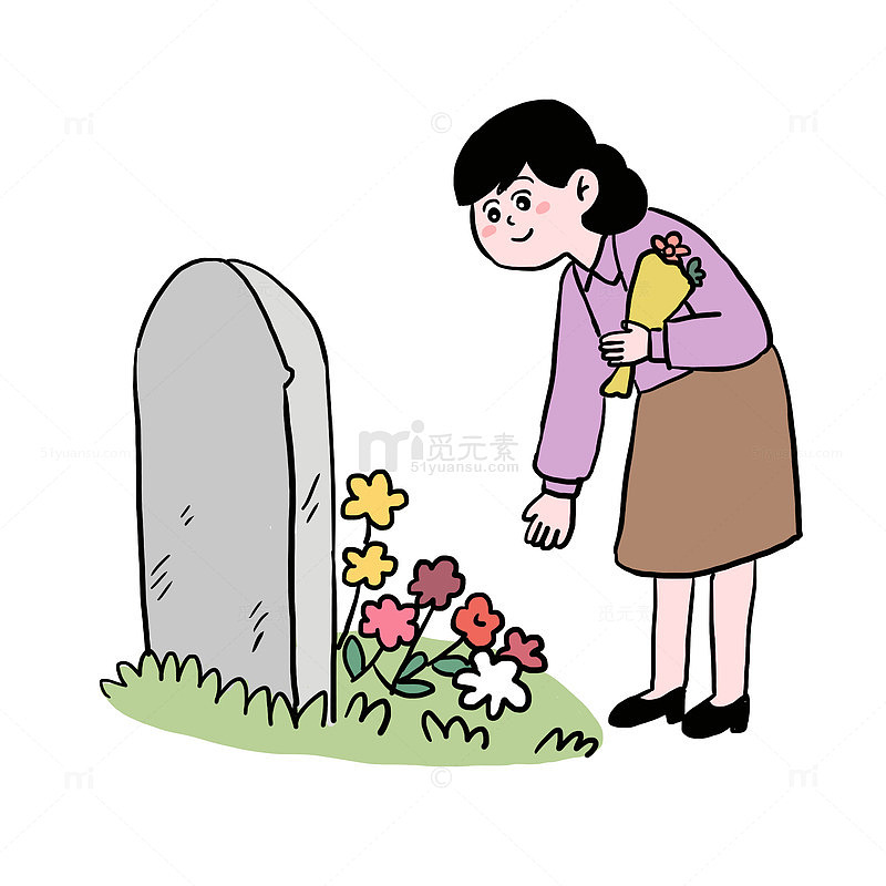 清明节祭拜扫墓免抠元素