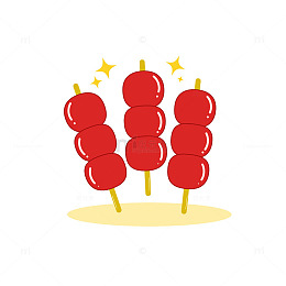 卡通糖葫芦插画设计元素