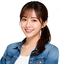 青春活力女性肖像写真