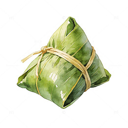 清新手绘风格粽子元素