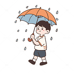 春天春季下雨免抠元素