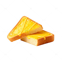 金黄面包奶油夹心摄影图片