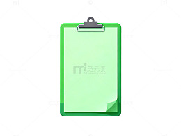 绿色简约文件夹图标设计元素