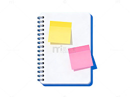 简约笔记本便签创意插画