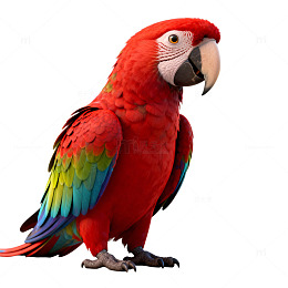 鲜艳鹦鹉特写3D模型