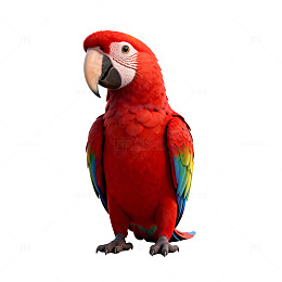 3D鹦鹉模型渲染