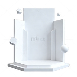 AI生成简约立体几何图形