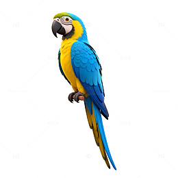 卡通鹦鹉插画设计元素
