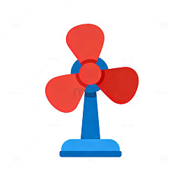 卡通风扇简洁图标设计