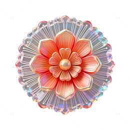 AI生成花形装饰图案