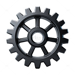 机械齿轮三维渲染图