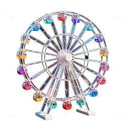 霓虹灯摩天轮创意装饰