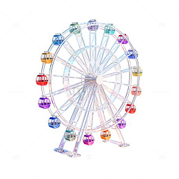透明摩天轮创意装饰素材
